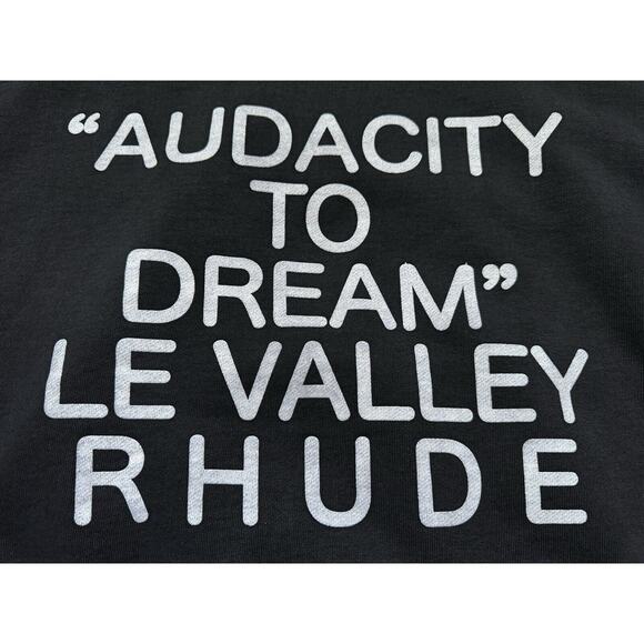 Authentic Men's Rhude Black "Audacity to Dream" Sweatwear Hoodie, Size L *RARE* - Picture 5 of 7